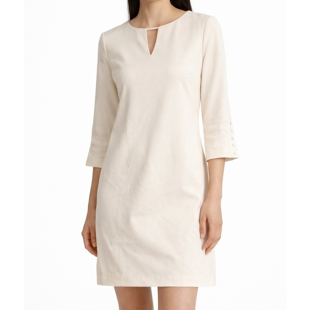 Amanda Uprichard Cream Mini Dress Minimalist Bridal Shower Cocktail Size S